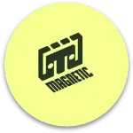 Magnetic Music logo on yellow circle.